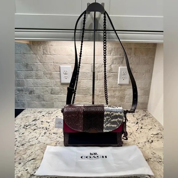 Coach NWT Dreamer Multicolor Python & Leather Crossbody Bag - Picture 2 of 16